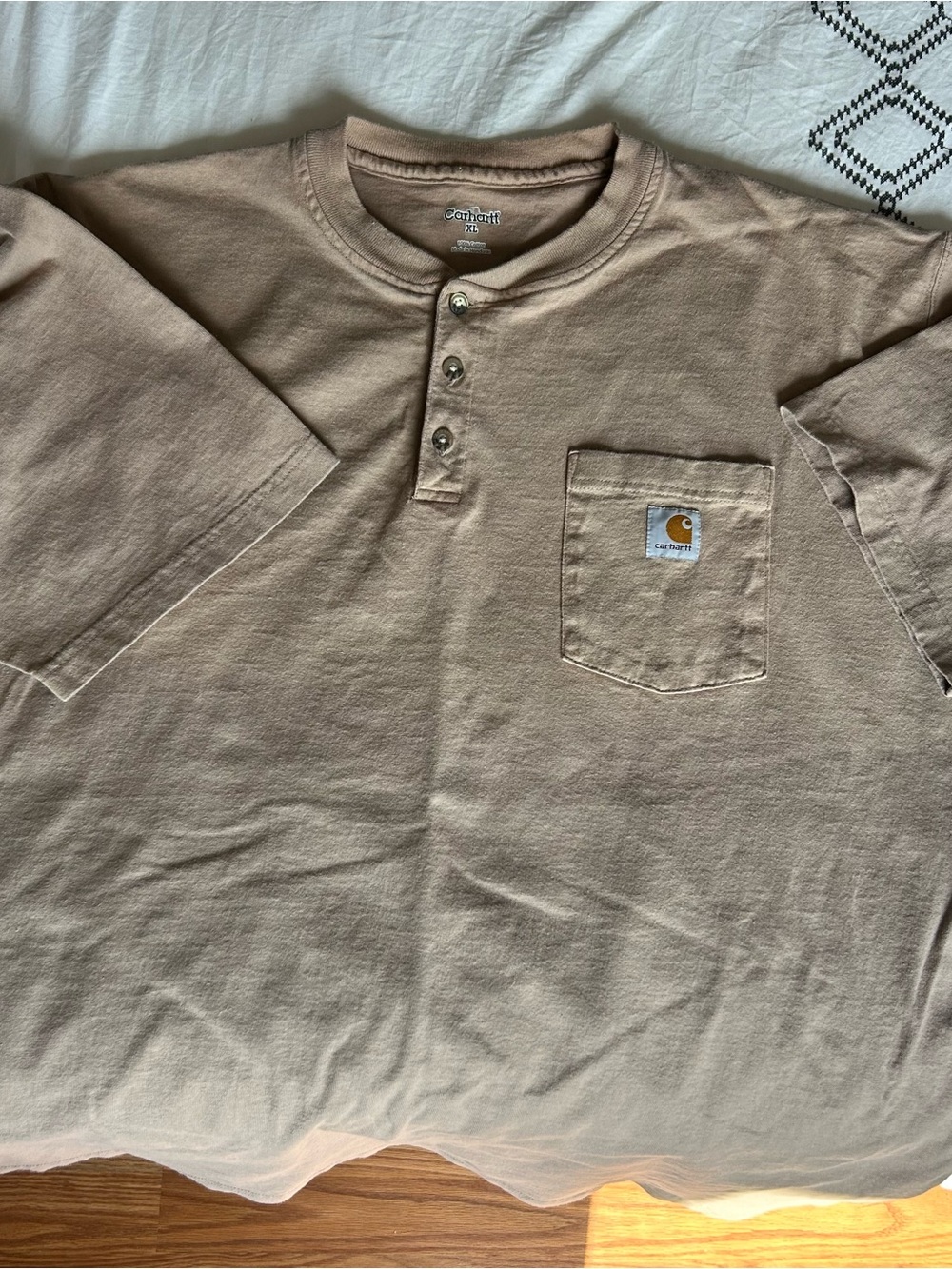 Carhartt Men’s Tan Henley Pocket Tee
